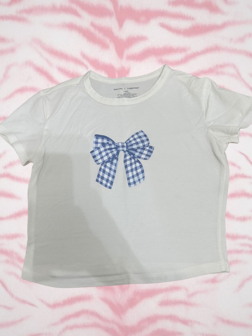 White and Blue gingham pajama set with pants and top